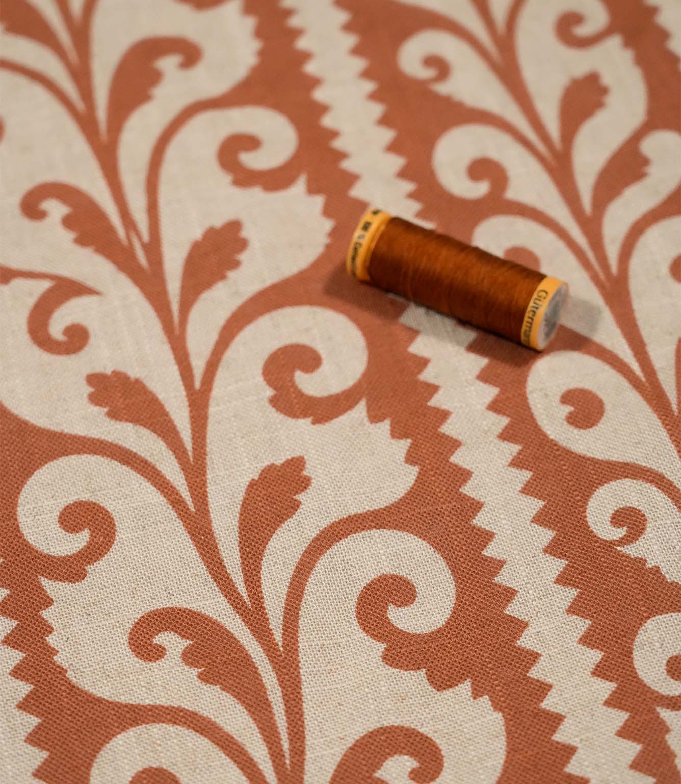 Walled Garden Fabric / Rust