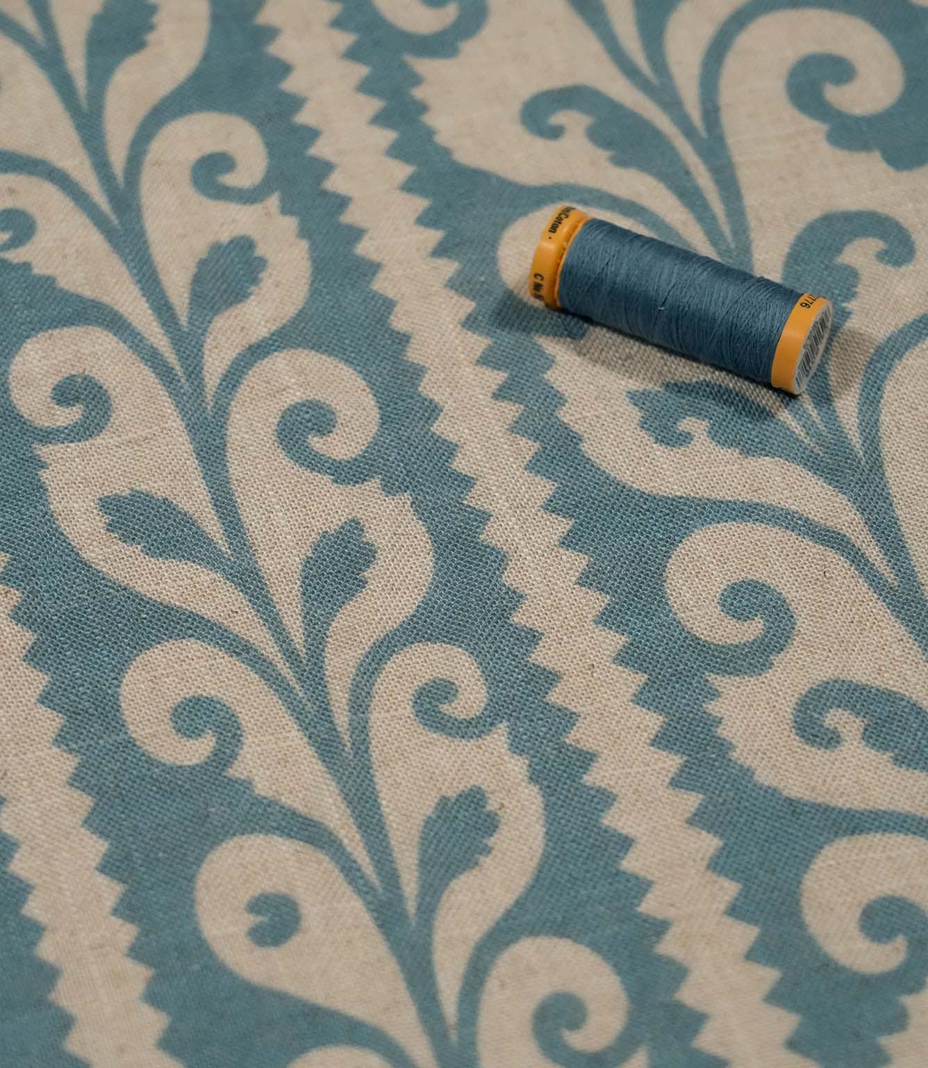 Walled Garden Fabric / Steel Blue