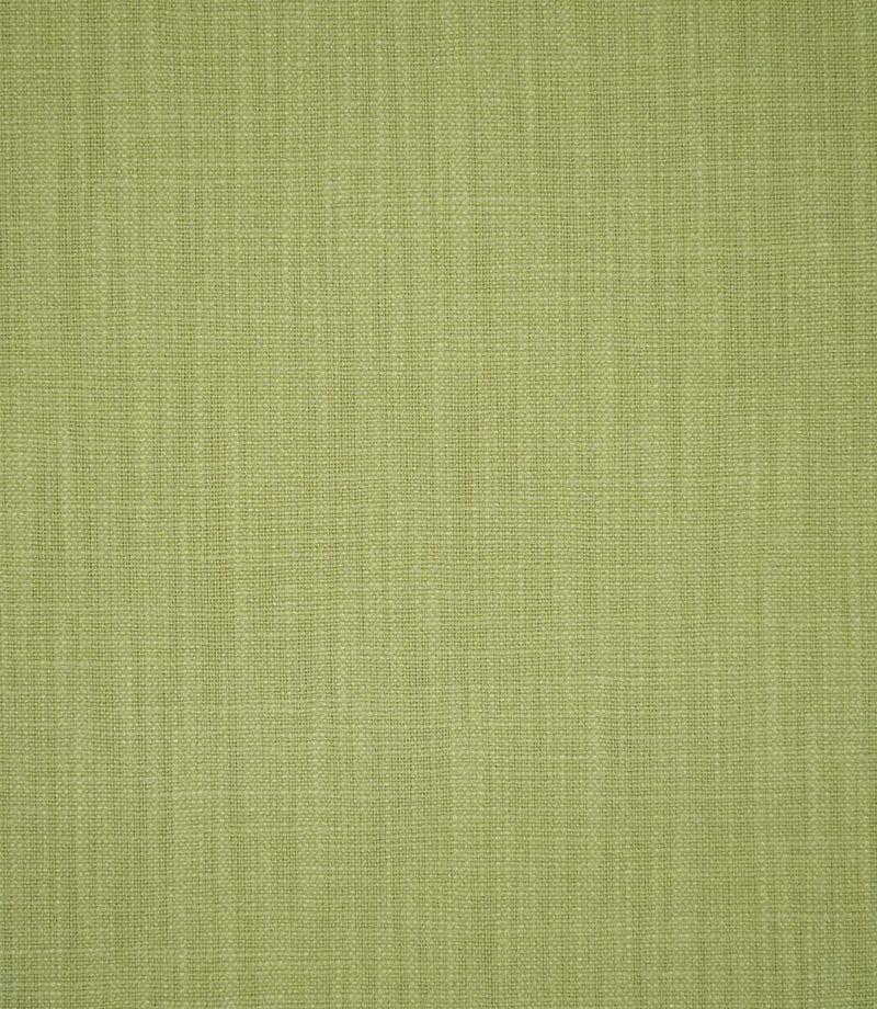 Detailed view of Waverley Celery plain green fabric, highlighting its tightly woven structure and natural-looking textured finish.