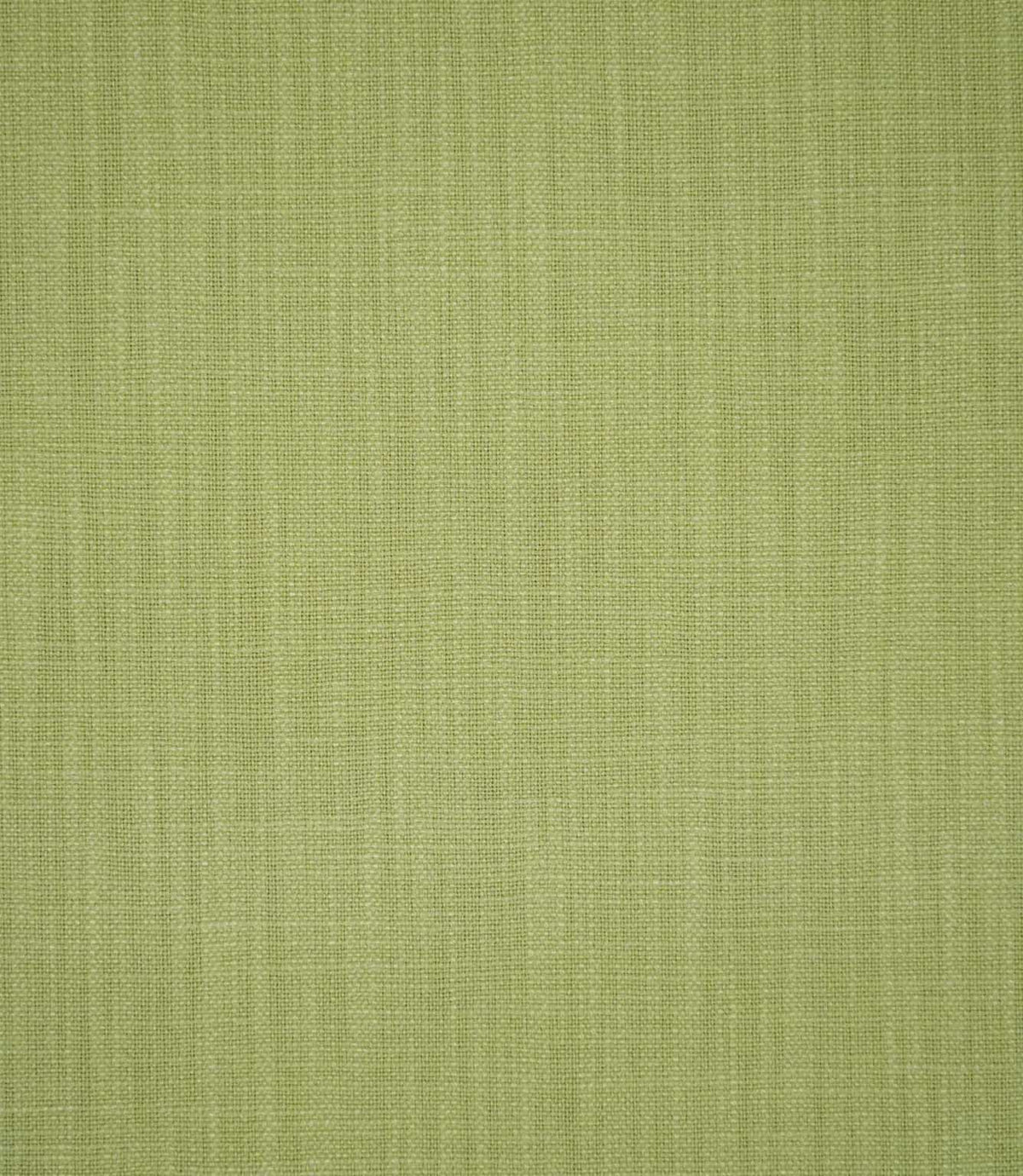 Detailed view of Waverley Celery plain green fabric, highlighting its tightly woven structure and natural-looking textured finish.