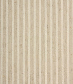 Close-up of Wedmore Wide extra wide fabric featuring narrow embroidered stripes and a soft natural woven texture.