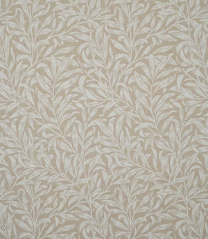 Willow Bough Linen Look Fabric / White