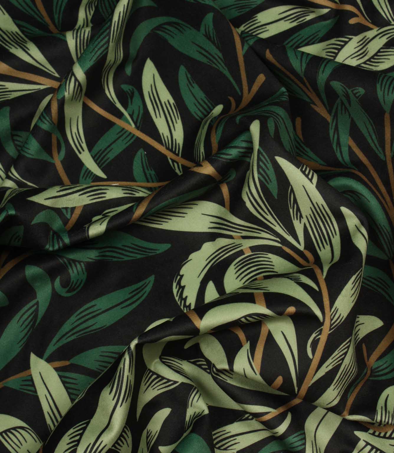 Willow Bough Velvet Fabric / Jungle