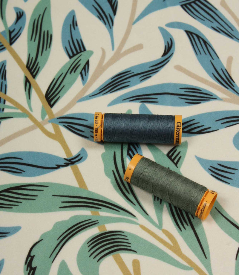 Willow Bough Velvet Fabric / Seafoam