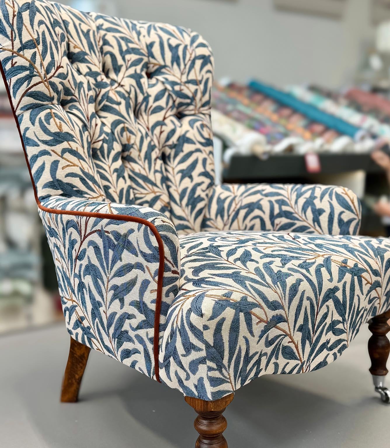 Willow Bough Tapestry Fabric / Azure