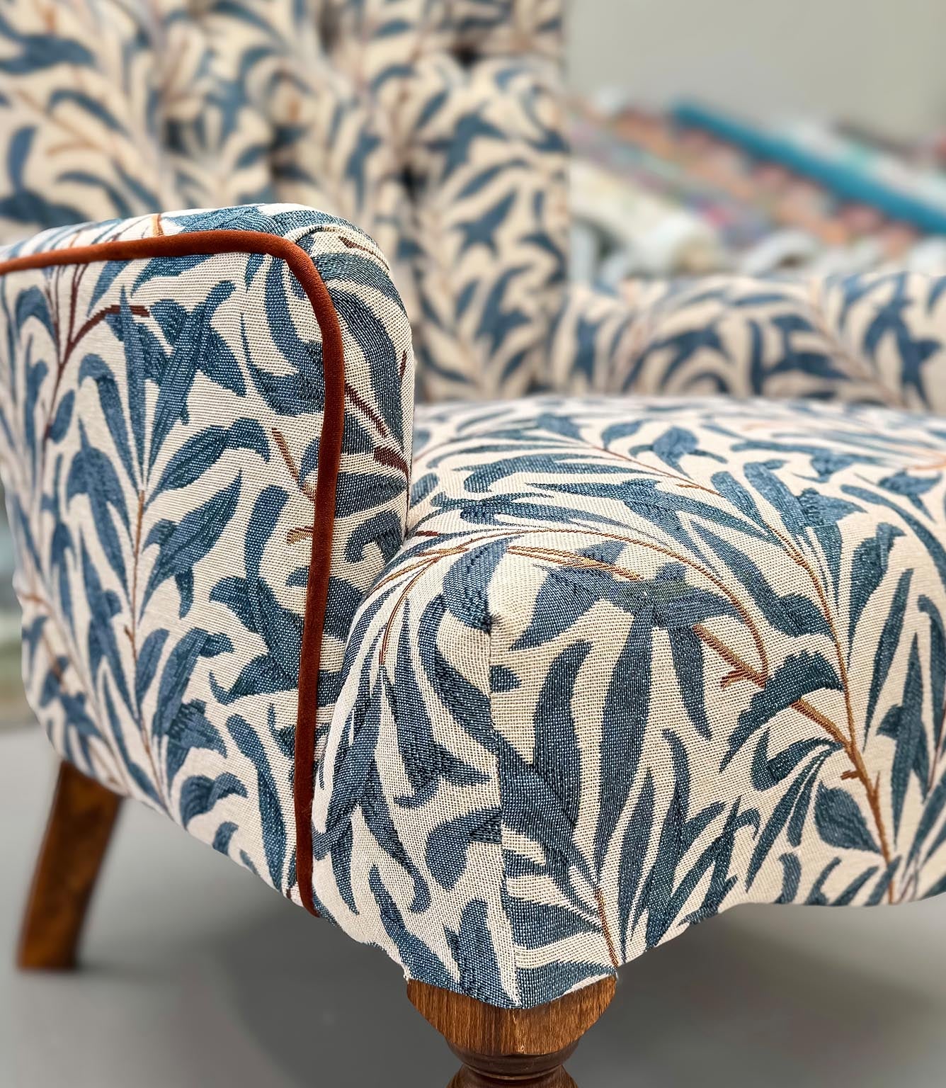 Willow Bough Tapestry Fabric / Azure