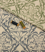Patterned fabric with two spools of thread on top