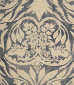 Decorative pattern with floral design and leaves on a textured background