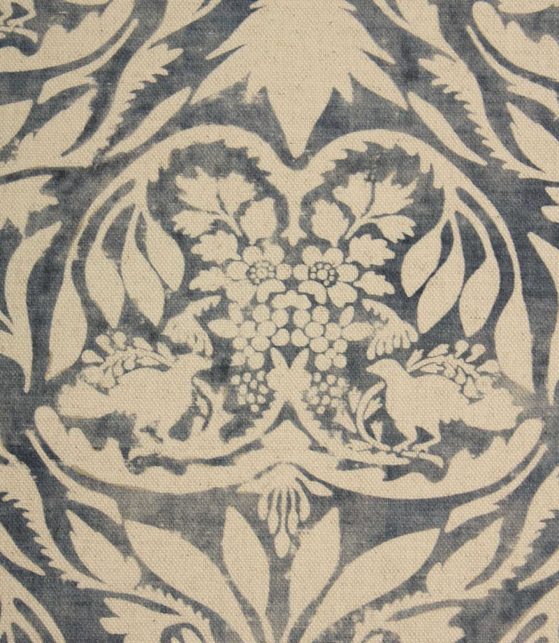 Decorative pattern with floral design and leaves on a textured background