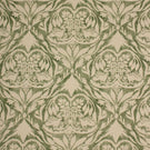 Decorative fabric pattern with green and beige design