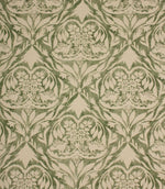 Decorative fabric pattern with green and beige design