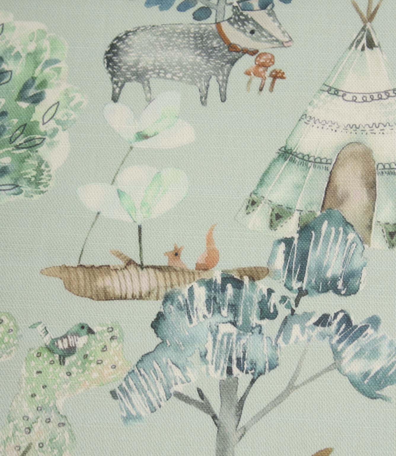 Woodland Adventures Fabric / Aqua