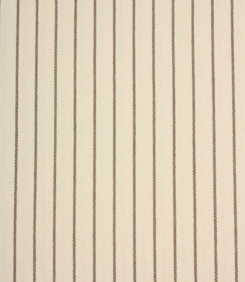 Wooton Wide ivory striped fabric with embroidered vertical stripes and a soft woven upholstery texture.