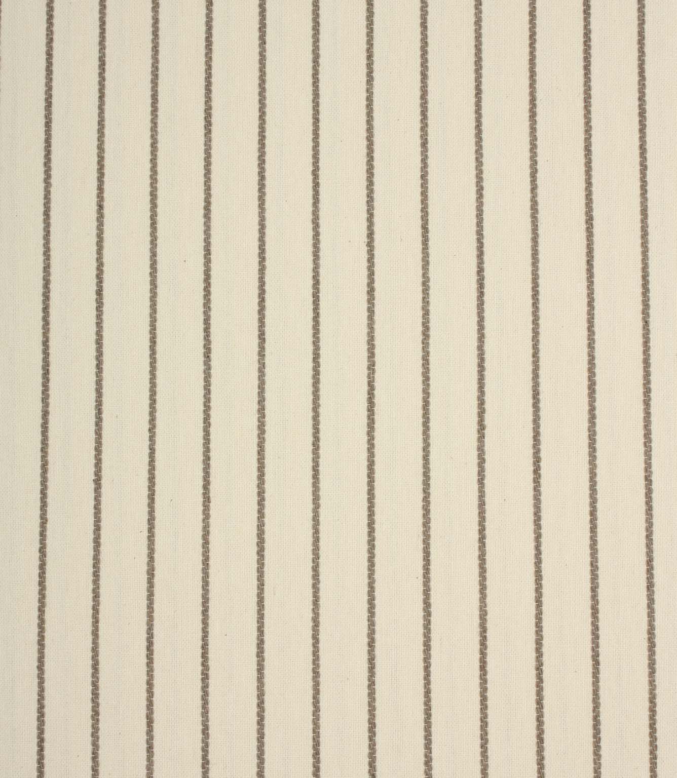 Wooton Wide ivory striped fabric with embroidered vertical stripes and a soft woven upholstery texture.