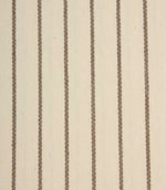 Close-up of Wooton Wide extra wide fabric featuring textured embroidered stripes on a woven ivory base.