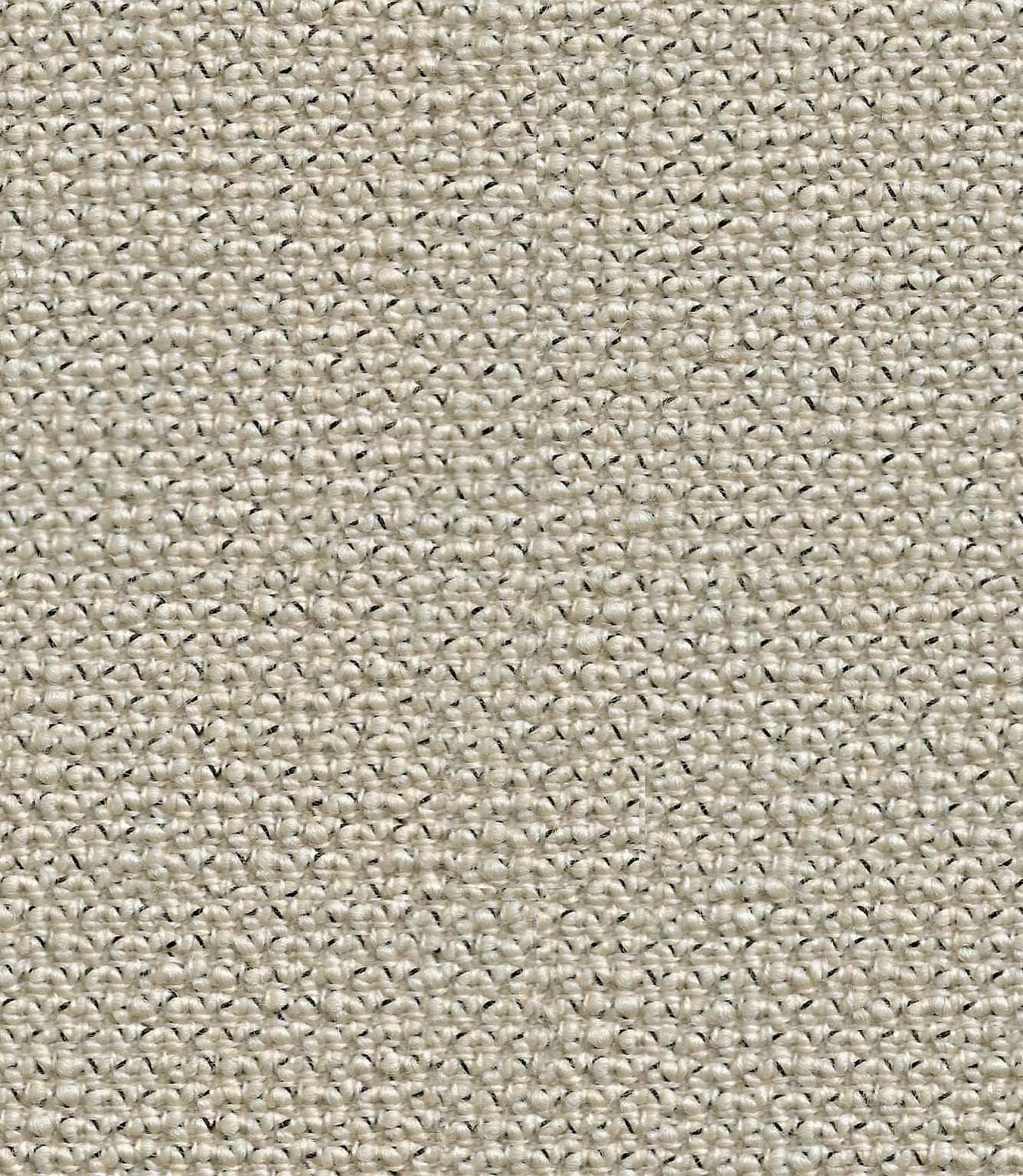 Detailed close-up of Camira Yoredale wool bouclé upholstery fabric in a light cream and natural flecked tone, showing the tightly woven, tactile surface.