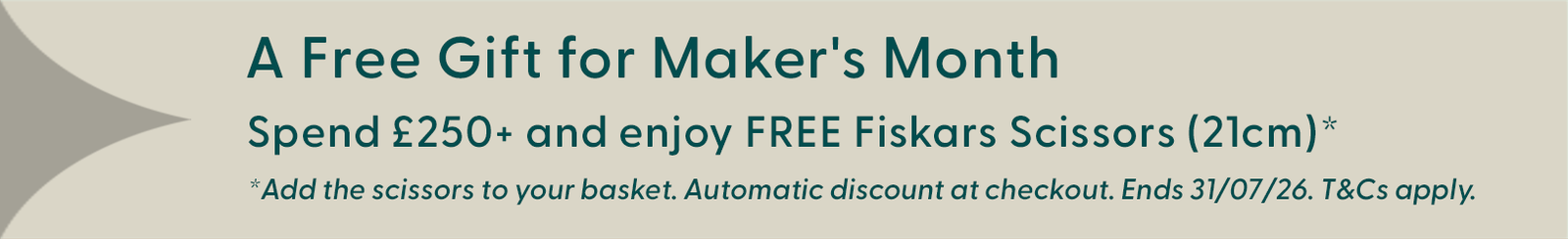 Maker's Month Free Scissors When You Spend £250+sitewide) for JF Small Gingham Fabric / Blue