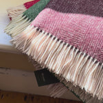 Herringbone Maroon Throw