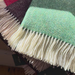 Herringbone Grass Green Throw