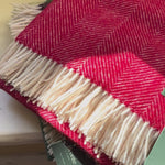 Herringbone Pillarbox Red Throw