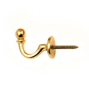 Hooks & Rings - Brass Tieback Hooks