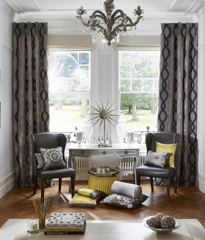 Create a classic interior using jacquard fabric