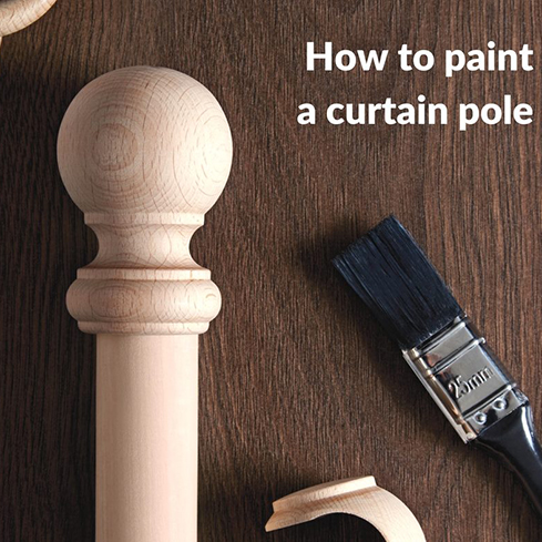 How to paint an unfinished curtain pole