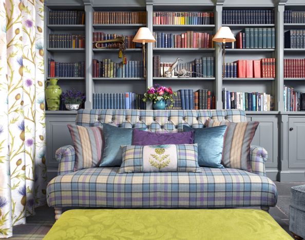 Using Tartan Fabric for a welcoming space