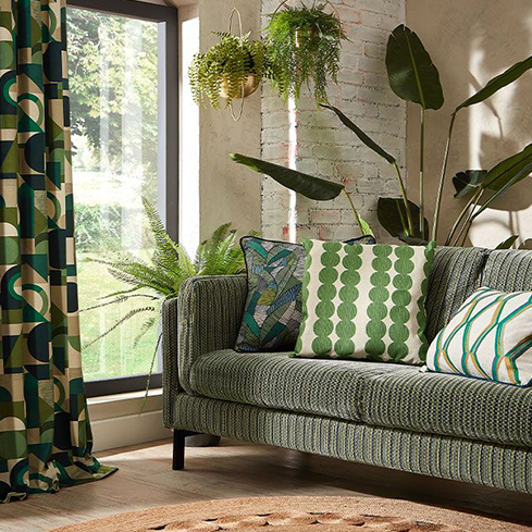Bring the Outdoors In: How to Use Green Fabrics in Your Home