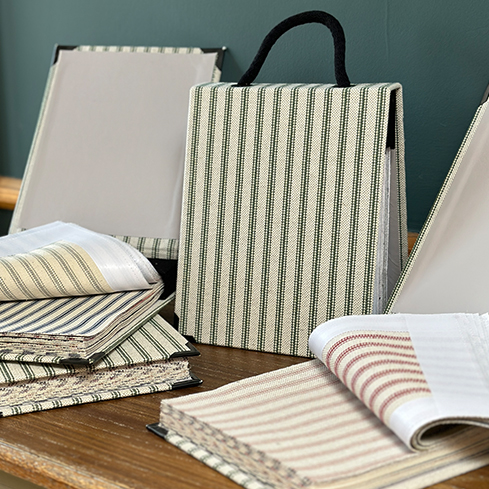 Trade-Exclusive Ticking Fabric Books - Unbranded, Affordable & Made for Professionals