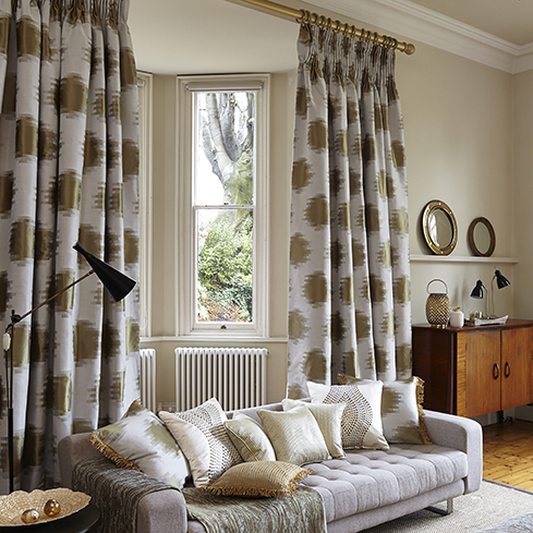 What material is used for curtains?