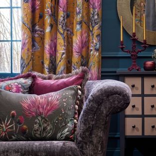 Statement Floral Living Room Curtain Fabrics 