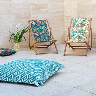 Create impact with colourful outdoor fabric 