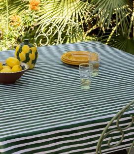 Alfresco Dining: Striped Tablecloths & Seat Pads Alfresco Dining: Striped Tablecloths & Seat Pads