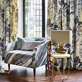 Choose unusual fabric designs for upholstery