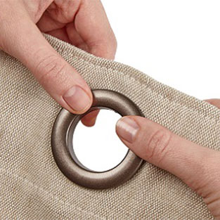 Attach your eyelet rings Attach your eyelet rings