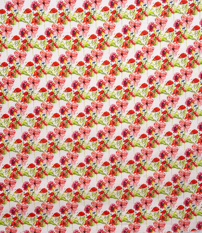 Poppies Fabric / Red