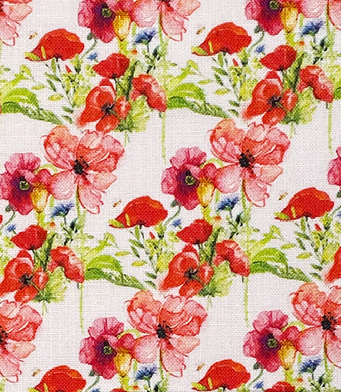 Poppies Fabric / Red
