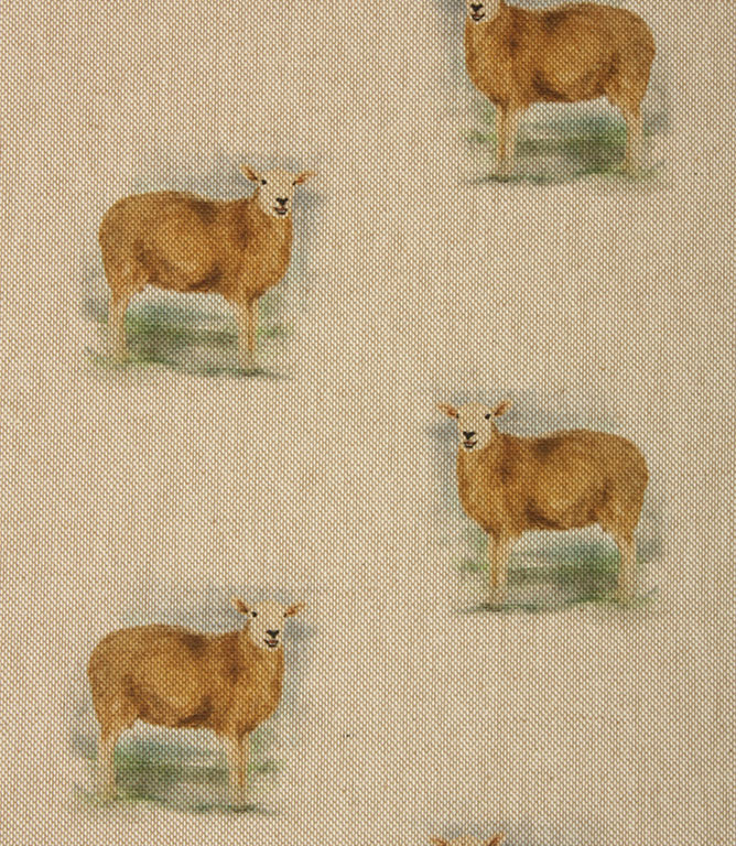 Flock Of Sheep Fabric / Natural