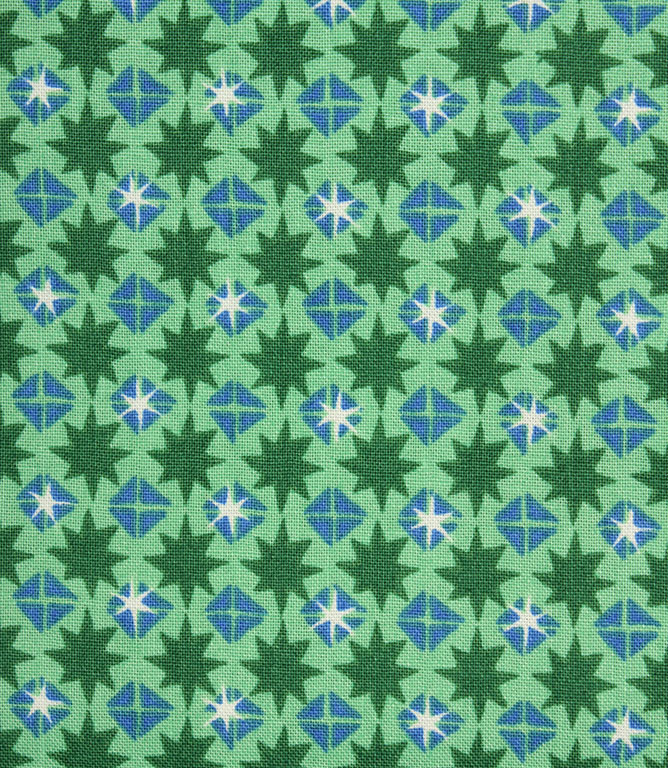 Starlit Sparkle / Green Fabric Remnant