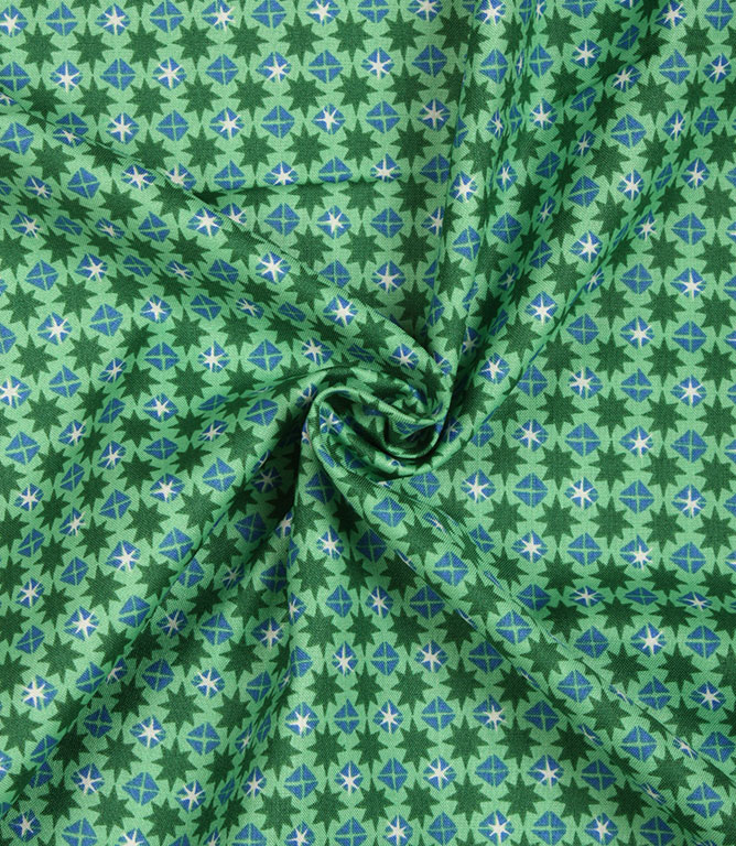 Starlit Sparkle / Green Fabric Remnant