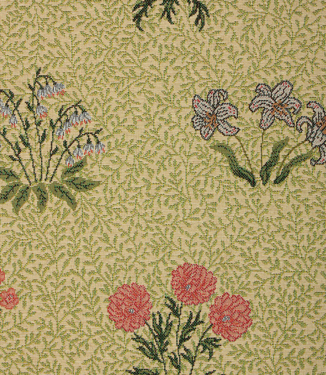 Flower Field Tapestry Fabric / Gold