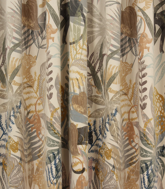 Mysterious Tiger Velvet Fabric / Taupe