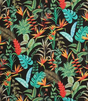 Heliconia Outdoor Fabric / Noir