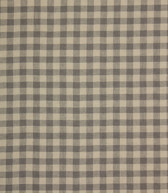Cotswold Linen Check Fabric / Grey
