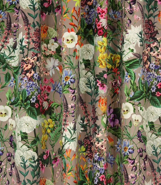 Flower Garden Velvet Fabric / Multi