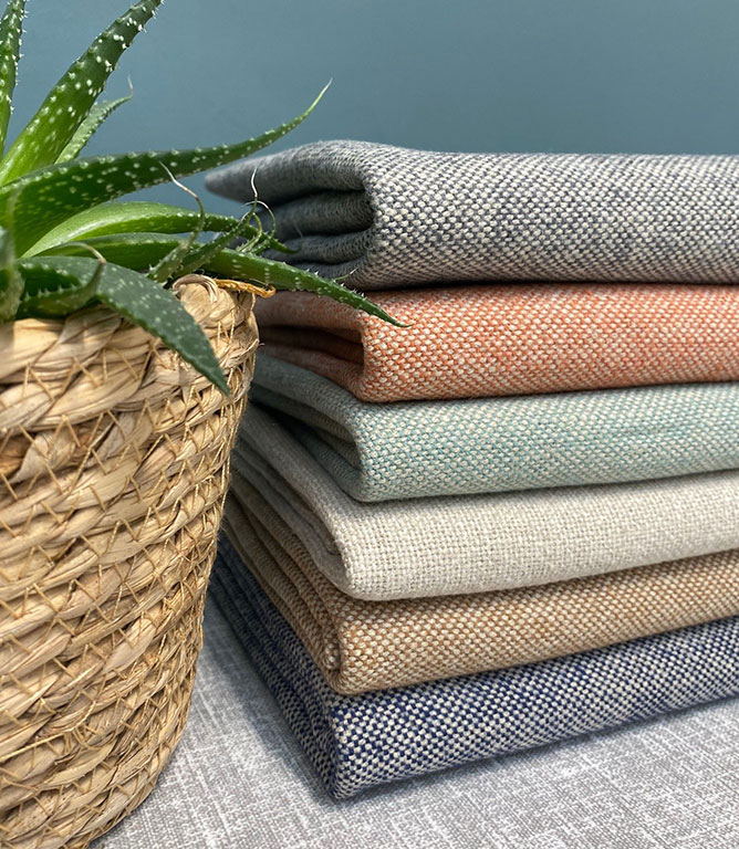 Kendal Recycled Linen Fabric / Stone