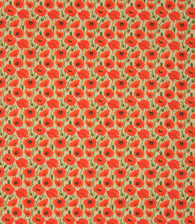 Poppy Tablecloth Fabric / Natural