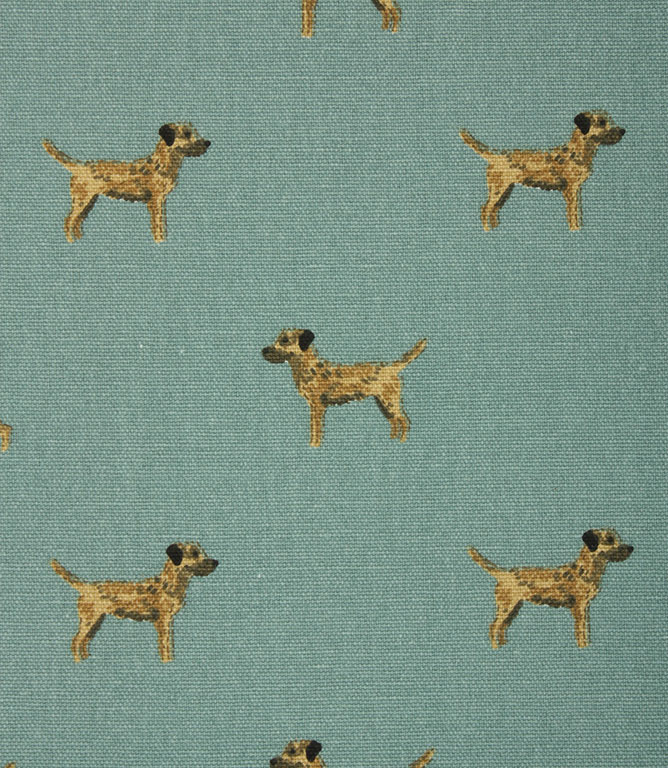 Sophie Allport Border Terrier Fabric / Teal