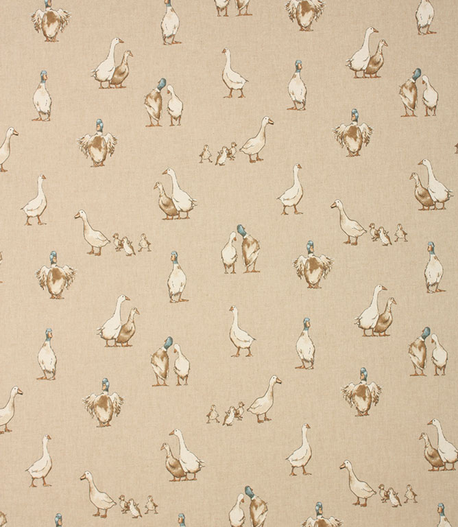 Farm Ducks Fabric / Linen